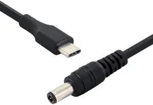 Jimier Cable USB 3.1 Type C USB-C to 5V DC 5.5 2.5mm Power Plug Extension Charge Cable for Cell Phone 25cm