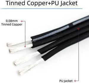 Xiwai Cable 13cm USB 2.0 Type-A Male to USB-C Type-C Male Male Data Flat Slim FPC Cable for FPV & Disk & Phone