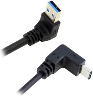 Chenyang UC-098-DN USB 3.1 USB-C UpDown Angled to 90 Degree Down Angled A Male Data Cable for TabletPhone