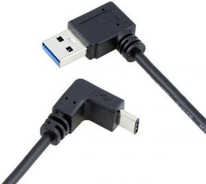 Chenyang UC-098-LE USB 3.1 USB-C UpDown Angled to 90 Degree Left Angled A Male Data Cable for MacbookTabletPhone