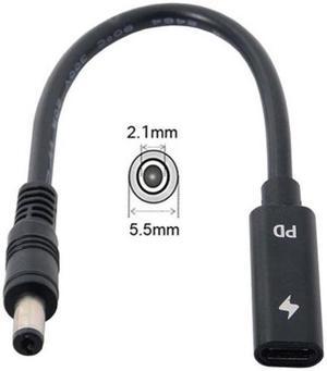 Chenyang UC-109-5521MM Type C USB-C Female Input to DC 5.5*2.1mm Power PD Charge Cable fit for Laptop 18-20V