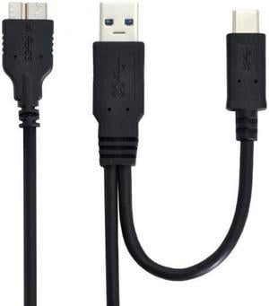 Chenyang UC-165 Combo USB-C USB 3.1 Type-CUSB3.0 Type-A Host to Micro USB 3.0 Target Data Cable for Disk