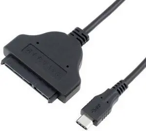 Jimier Cable Type C USB 3.1 Male to SATA 22 Pin 2.5" Hard disk driver SSD Adapter Cable for Macbook & Laptop