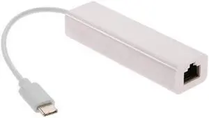 HKCY UC-108-LAN USB-C Type C Male to 100Mbps Ethernet Network LAN Adapter for Apple MacbookLaptop PC