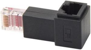 Jimier Cable Right Angled 90 Degree 8P8C FTP STP UTP Cat 5e Male to Female Lan Ethernet Network Extension Adapter
