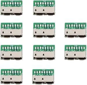 Jimier 10pcs Micro USB 3.0 10pin Female Socket Receptacle Board Mount SMT Type with PCB for USB Disk DIY OEM
