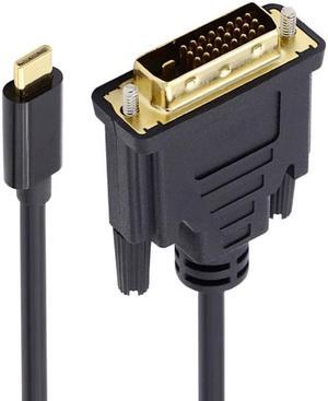 Cablecc USB 3.1 Type C USB-C Source to DVI 1080P 60hz Displays Male Monitor Cable for Laptop 1.8m
