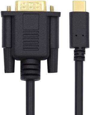HKCY USB 3.1 Type C USB-C Source to VGA RGB 1080P Displays Male Monitor Cable for Laptop 1.8m