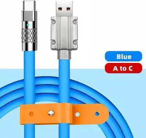 Cablecc USB-A Type A to USB-C Liquid Silicone Ultra Soft 120W Power USB2.0 Data Cable Fast Charge for Laptop Tablet Phone