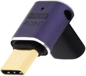 Jimier USB4 Type C Male to Female 240W Power 40Gbps Data 8K Video Adapter Low Profile Up Down Angled for NS Phone Laptop