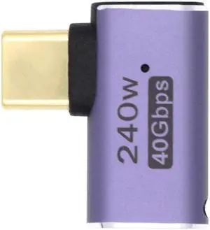 Jimier USB4 Type C Male to Female 240W Power 40Gbps Data 8K Video Adapter Left Right Angled for NS Phone Laptop