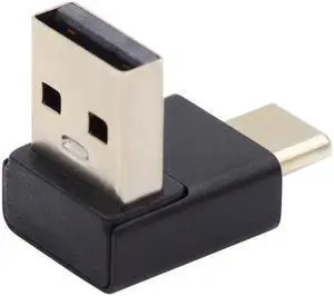 Xiwai Down Angled USB3.0 Type A Male to USB 3.1 Type C Male Data 10Gbps Charge Adapter 90 Degree for Laptop Phone