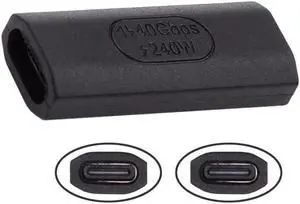 Jimier USB4 Type C Female to Female Extension 240W Power 40Gbps Data 8K Video Extender Adapter for NS Phone Laptop