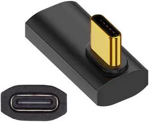 Jimier USB4 Type C Male to Female Extension 240W Power 40Gbps Data 8K Video Adapter Low Profile Left Right Angled for NS Phone Laptop