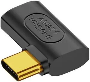 Jimier USB4 Type C Male to Female Extension 240W Power 40Gbps Data 8K Video Adapter Left Right Angled for NS Phone Laptop