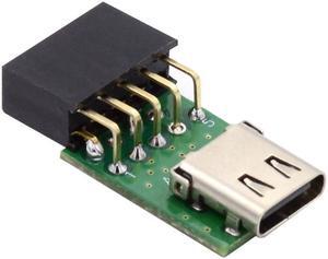 HKCY Single Port USB 3.1 Type C USB-C Female to USB 2.0 Motherboard 9pin 10pin Header Adapter PCBA 480Mbps