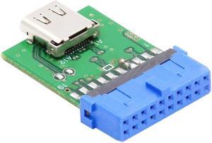 HKCY Single Port USB 3.1 Type C USB-C Female to USB 3.0 Motherboard 19pin 20pin Header Adapter PCBA 5Gbps