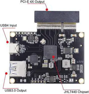 Cablecc Type-C USB4 40Gbps to PCI-E SSD 4x Graphics Card Converter Cable USB4.0 40Gbps JHL7440 Chipset