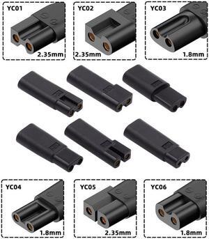 Cablecc 6pcs/set USB-C Female to 2Pin DC 5V Power Charge Adapter for Electric Hair Clipper Beard Trimmers Shavers Beauty Instruments