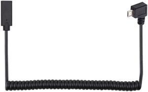 Xiwai Stretch Coiled USB-C Keyboard Mouse Cable for Gaming Keyboard Micro USB Male to Type-C Female Extension Cable Power & Data