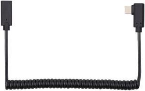 Cablecc Stretch Coiled USB-C Keyboard Mouse Cable for Gaming Keyboard Type-C Male to Female Extension Cable Power & Data