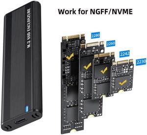Cablecc USB 3.0 USB-C Type-C to NVME M-key M.2 NGFF SATA SSD External PCBA Case Enclosure RTL9210B Chipset