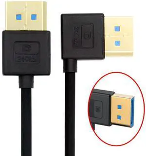 Jimier Ultrafine Left Angled DisplayPort 1.4 DP to DP Cable 8K 60hz Cable Ultra-HD UHD 4K 144hz 90 Degree for Desktop Laptop Monitor 100cm
