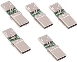 Jimier 5pcs/lot Micro USB 2.0 5Pin Female Connector to USB Type-C Male Power Data PCBA Adapter for Tablet Phone Laptop