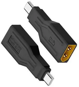Jimier XT60 Male Input SC100 Protocol to Type-C Male Output Fast Charging Adapter for RC Lipo Battery Quadcopter Laptop Phone