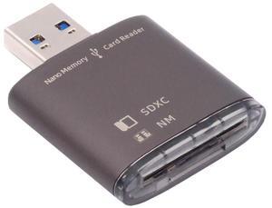 Jimier USB 3.0 to NM Nano Memory Card  & SD Card Reader Writerfor Mate Seial Phone & Camera & Laptop