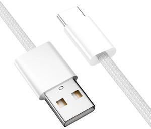 Jimier USB-C Type C Male to Type-A Male 15W 5V3A Power 480Mbps Data Cable White Sleeve for Phone & Tablet