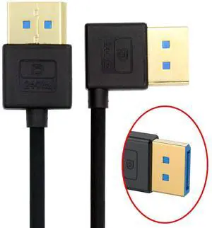 Jimier Ultrafine Right Angled DisplayPort 1.4 DP to DP Cable 8K 60hz Cable Ultra-HD UHD 4K 144hz 90 Degree for Desktop Laptop Monitor 100cm