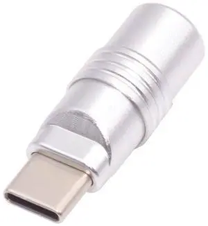 Jimier USB 3.1 Type-C Male Plug Connector Solder Type with Aluminum Alloy Shell Silver Customization for 4.0mm~6.0mm Cable