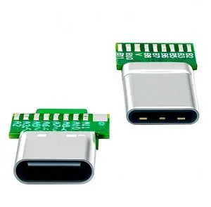 Jimier 2pcs/lot OEM DIY USB-C USB 3.1 Type-C Male &  Female Plug Socket Connector Solder Type with PCB