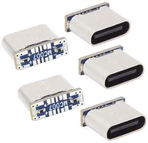 Jimier 5pcs/lot DIY Solder Type-C Female Socket Connector Replace for Micro-USB 5Pin Female SMT Type DC 5V Power