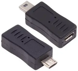 Jimier 2pcs/lot Mini USB2.0 Male to Micro Female and Micro USB Male to Mini-USB Female Extension Connector Adapter