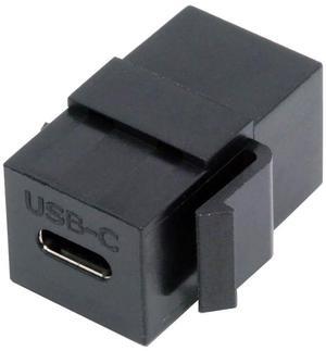 Jimier USB2.0 USB-C Female to Type-C Female Extension Keystone Jack Coupler Adapter for Wall Plate Panel USB Cable