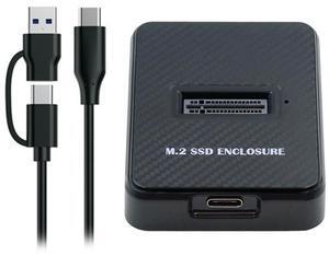 Jimier USB 3.0 USB-C Type-C to NVME M-key M.2 NGFF SATA SSD Docking Vertical External PCBA Case Enclosure RTL9210B Chipset