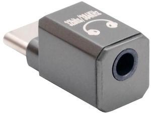 Jimier Type C USB-C to DAC 3.5mm HiFi Audio AUX & MIC Sound Card 384kHz 32bit Adapter KT02H20 Compatible OMTP CTIA with Laptop Tablet Phone