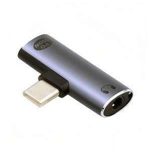 Jimier USB-C Type-C to 3.5mm Audio DAC AUX Music 16bit 48kHz & 100W PD Power Adapter for Laptop Tablet Phone