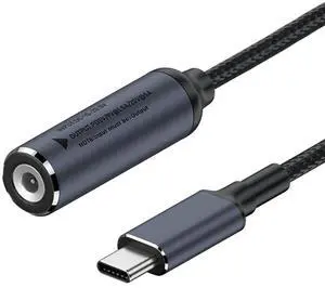 Jimier DC Jack 4.0X1.3mm Input to USB-C Type-C Power 100W Charge Cable for Laptop Phone PD9V 5V 20V