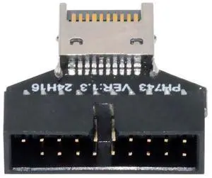 Jimier Type-E IDC Socket USB 3.1 Front Panel Header to USB 3.0 20Pin Header Extension Adapter for Desktop Motherboard