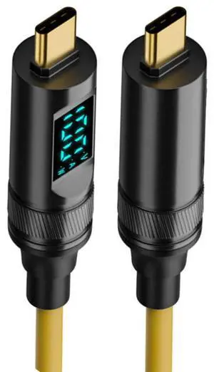 Jimier 2.0M Smart LED Display USB-C USB4 Cable 20Gbps 100W 8K for Laptop Disk Phone Type-C Male to Male Cable Power & Data