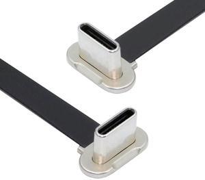 Jimier Angled USB-C Type C to USB-C Ultra Slim Flat Power USB2.0 Data Cable 65W Fast Charge for Laptop Tablet Phone