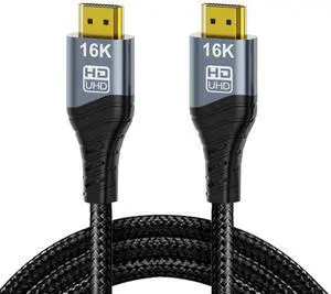 Jimier 16K 8K UHD HDMI Type-A Male to HDMI 2.2 Male HDTV Cable for HDTV Desktop Laptop Monitor (50cm)