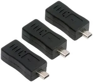 Jimier 3pcs/set USB-C Type-C Micro Mini USB Female to Camera Mini 8P Data Power Adapter for Coolpix UC-E6 UC-E16 UC-E17 DSC-W DMC-S EX-Z