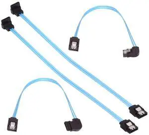 Jimier 4pcs/lot 90 Degree Angled Type Internal 4-SATA Host to 4SATA 7pin Target Disk 6Gbps Data Server Cable 25cm