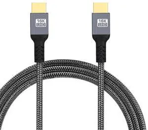 Jimier 16K 8K UHD HDMI 2.2 Version Type-A Male to HDMI Male HDTV Cable for HDTV Desktop Laptop Monitor (100cm)