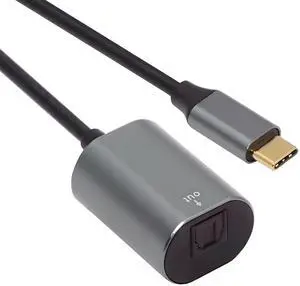 Jimier Type-C to SPDIF Toslink Optical Audio Jack Opt USB-C Male to Digital Optical Fiber Optic Sound Interface Female Adapter Wire for Laptop Desktop