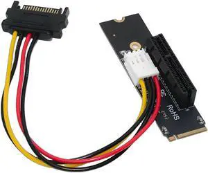 Jimier M.2 NGFF NVMe M-Key Extender to PCI-E X1 X4 X8 X16 Graphics Card Riser Adapter PCI-Express for M2 2260 2280